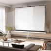 TELO PROIETTORE DA 120" FORMATO 4:3 IN TESSUTO A RETE, PLASTICA E METALLO CON TREPPIEDI, 244X183 CM, BIANCO