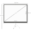TELO PROIETTORE DA 120" FORMATO 4:3 IN TESSUTO A RETE, PLASTICA E METALLO CON TREPPIEDI, 244X183 CM, BIANCO