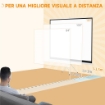 TELO PROIETTORE DA 120" FORMATO 4:3 IN TESSUTO A RETE, PLASTICA E METALLO CON TREPPIEDI, 244X183 CM, BIANCO