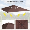 TELO TRASPIRANTE PER GAZEBO 3 X 3 MT IN COLORE CAFFÈ