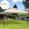 TETTO DI RICAMBIO IMPERMEABILE PER GAZEBO DA GIARDINO DOPPIO TETTO 3X4M