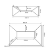 TETTO DI RICAMBIO IMPERMEABILE PER GAZEBO DA GIARDINO DOPPIO TETTO 3X4M
