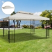 TETTO DI RICAMBIO IMPERMEABILE PER GAZEBO DA GIARDINO DOPPIO TETTO 3X4M