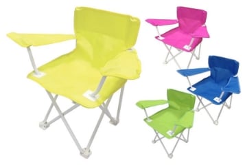 SEDIA DA CAMPEGGIO CON BRACCIOLI 57X25X30/53 COMODA E FUNZIONALE DA ESTERNO COLORI ASSORTITI - PIEGHEVOLE E RICHIUDIBILE 
