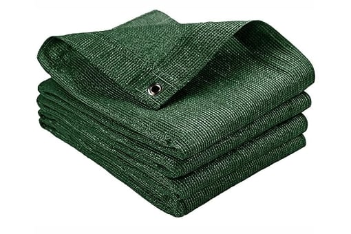 RETE OMBREGGIANTE 85% 1X3 METRI VERDE SCURO CON OCCHIELLI PRIVACY PER RINGHIERA, CANCELLO TERRAZZO E GIARDINO 