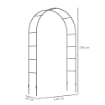 ARCO PER RAMPICANTI IN METALLO PER GIARDINO ED ESTERNI, 140X40X240CM, NERO