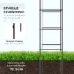 ARCO PER RAMPICANTI IN METALLO PER GIARDINO ED ESTERNI, 140X40X240CM, NERO