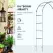 ARCO PER RAMPICANTI IN METALLO PER GIARDINO ED ESTERNI, 140X40X240CM, NERO