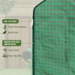 COPERTURA PE PER SERRA DA GIARDINO CON PORTA A CERNIERA E FINESTRE, 140X143X190CM, VERDE
