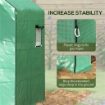 COPERTURA PE PER SERRA DA GIARDINO CON PORTA A CERNIERA E FINESTRE, 140X143X190CM, VERDE