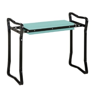 OUTSUNNY SEDIA INGINOCCHIATOIO DA GIARDINO PIEGHEVOLE IN ACCIAIO CON CUSCINETTO IN GOMMAPIUMA 58X28X49CM