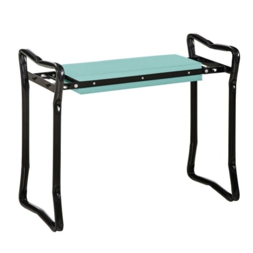 OUTSUNNY SEDIA INGINOCCHIATOIO DA GIARDINO PIEGHEVOLE IN ACCIAIO CON CUSCINETTO IN GOMMAPIUMA 58X28X49CM