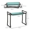 OUTSUNNY SEDIA INGINOCCHIATOIO DA GIARDINO PIEGHEVOLE IN ACCIAIO CON CUSCINETTO IN GOMMAPIUMA 58X28X49CM