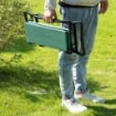 OUTSUNNY SEDIA INGINOCCHIATOIO DA GIARDINO PIEGHEVOLE IN ACCIAIO CON CUSCINETTO IN GOMMAPIUMA 58X28X49CM