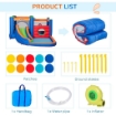 CASTELLO GONFIABILE CON SCIVOLO TRAMPOLINO E PISCINA 380X340X170CM