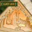 HOMCOM CALENDARIO DELL'AVVENTO IN LEGNO CON 24 CASSETTI E PRESEPE INTAGLIATO 26.6X6X30CM - LEGNO
