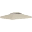 OUTSUNNY TETTUCCIO DI RICAMBIO PER GAZEBO DA GIARDINO 3X4M CON TETTO A 2 LIVELLI IN POLIESTERE BEIGE