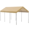 GAZEBO TENDONE DA GIARDINO AD ALTEZZA REGOLABILE IN ACCIAIO 600X295X265-310 CM BEIGE