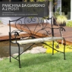 PANCHINA DA GIARDINO IN FERRO STILE VINTAGE 2 POSTI 100X 50 X 88 CM NERO