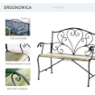 PANCHINA DA GIARDINO IN FERRO STILE VINTAGE 2 POSTI 100X 50 X 88 CM NERO