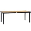 TAVOLO DA GIARDINO PER 8 PERSONE IN ALLUMINIO E PLASTICA 190X90X74 CM NERO