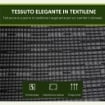 DONDOLO DA GIARDINO PER 3 PERSONE CON TETTUCCIO REGOLABILI 200X120X170CM NERO