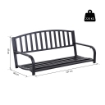 ALTALENA DA GIARDINO A DONDOLO SOSPESO 127 X 60 X 47 CM IN METALLO NERO