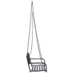ALTALENA DA GIARDINO A DONDOLO SOSPESO 127 X 60 X 47 CM IN METALLO NERO