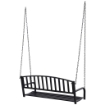 ALTALENA DA GIARDINO A DONDOLO SOSPESO 127 X 60 X 47 CM IN METALLO NERO