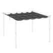 TETTUCCIO DI RICAMBIO PER GAZEBO DA GIARDINO 3X3 M CON 10 FORI, COPERTURA IN POLIESTERE, GRIGIO