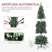 ALBERO DI NATALE ARTIFICIALE DA 180CM CON PIGNE, 618 RAMI E BASE IN METALLO, VERDE