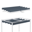 COPERTURA PER GAZEBO PERGOLA CON 8 FORI DI DRENAGGIO, IN POLIESTERE UV30+, 286X245 CM, GRIGIO SCURO