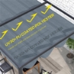 COPERTURA PER GAZEBO PERGOLA CON 8 FORI DI DRENAGGIO, IN POLIESTERE UV30+, 286X245 CM, GRIGIO SCURO