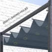 COPERTURA PER GAZEBO PERGOLA CON 8 FORI DI DRENAGGIO, IN POLIESTERE UV30+, 286X245 CM, GRIGIO SCURO