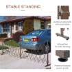 RECINZIONE ESTENSIBILE AUTOPORTANTE IN ACCIAIO E ALLUMINIO, LARGHEZZA 52-405 CM, MARRONE SCURO