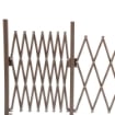 RECINZIONE ESTENSIBILE AUTOPORTANTE IN ACCIAIO E ALLUMINIO, LARGHEZZA 52-405 CM, MARRONE SCURO