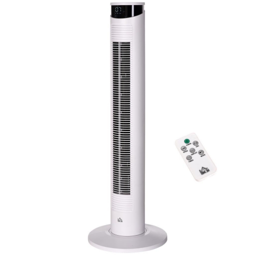 VENTILATORE A TORRE 45W A 4 MODALITÀ E 3 VELOCITÀ CON TIMER DA 12H, IN ABS E ALLUMINIO, Ø31.5X93 CM, BIANCO