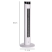 VENTILATORE A TORRE 45W A 4 MODALITÀ E 3 VELOCITÀ CON TIMER DA 12H, IN ABS E ALLUMINIO, Ø31.5X93 CM, BIANCO