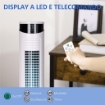 VENTILATORE A TORRE 45W A 4 MODALITÀ E 3 VELOCITÀ CON TIMER DA 12H, IN ABS E ALLUMINIO, Ø31.5X93 CM, BIANCO