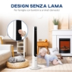 VENTILATORE A TORRE 50W A 3 MODALITÀ E 3 VELOCITÀ CON TIMER DA 12H, IN ABS, Ø32X118.2 CM, BIANCO