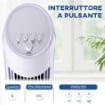 VENTILATORE A TORRE OSCILLANTE DA 45W A 3 VELOCITÀ, VENTILATORE A COLONNA IN PLASTICA ABS, 27X27X75 CM, BIANCO