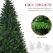 ALBERO DI NATALE ARTIFICIALE 180CM CON 786 RAMI, 2 SEZIONI E BASE IN METALLO, VERDE