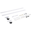 KIT PER PORTA SCORREVOLE CON BINARIO 183CM, ROTELLE E MINUTERIA INCLUSA, BIANCO