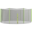 RETE DI PROTEZIONE PER TRAMPOLINI A 8 PALI CON INGRESSO CON CERNIERA, IN PE, Ø366X180 CM, NERO E VERDE