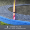 RETE DI PROTEZIONE PER TRAMPOLINI A 8 PALI CON INGRESSO CON CERNIERA, IN PE, Ø366X180 CM, NERO E ROSA