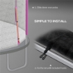RETE DI PROTEZIONE PER TRAMPOLINI A 8 PALI CON INGRESSO CON CERNIERA, IN PE, Ø366X180 CM, NERO E ROSA
