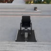 RAMPA PER SEDIA A ROTELLE PIEGHEVOLE IN ALLUMINIO CON DEFLETTORI E ADESIVI, 91X73.6X5.1 CM, NERO