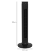 VENTILATORE A TORRE 45W A 4 MODALITÀ E 3 VELOCITÀ CON TIMER DA 12H, IN ABS, Ø31.5X93 CM, NERO