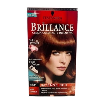TESTA NERA BRILLANCE CREMA COLORANTE INTENSIVA COLOR PROTECT E TRATTAMENTO FISSA COLORE COLORE ROSSO CARAMELLO N.892 OKX