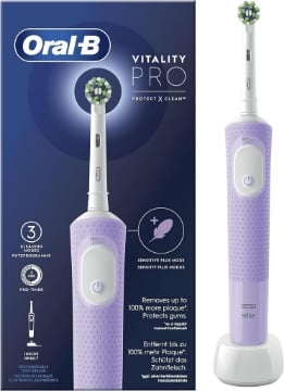 ORAL B VITALITY PRO 3 PROGRAMMI DI PULIZIA RIUMUOVE IL 100% DI PLACCA IN PIÙ CON QUADRANTE DEL TIMER INTEGRATO OKX